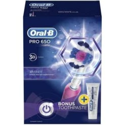Oral B Oral-B 80299438 Pro 650 3D White Pink Electric Toothbrush -Quality Personal Care Products Store 17152