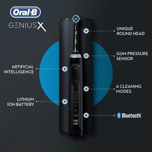 Oral B Oral-B D706.513 Genius X Black Electric Toothbrush 6 Oral B Oral-B D706.513 Genius X Black Electric Toothbrush - Image 4