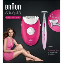 Braun SE3420 Silk Epil 3 Bikini Trimmer + Epilator -Quality Personal Care Products Store 21029