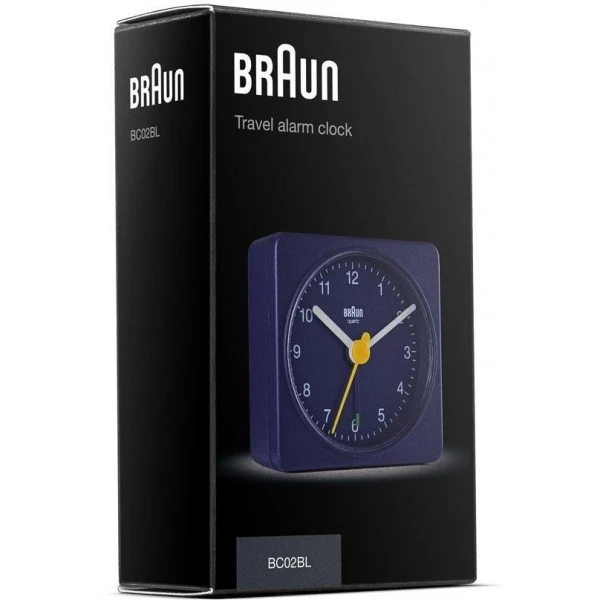 Braun BC02BL Classic Travel Analogue Blue Alarm Clock 6 Braun BC02BL Classic Travel Analogue Blue Alarm Clock - Image 4