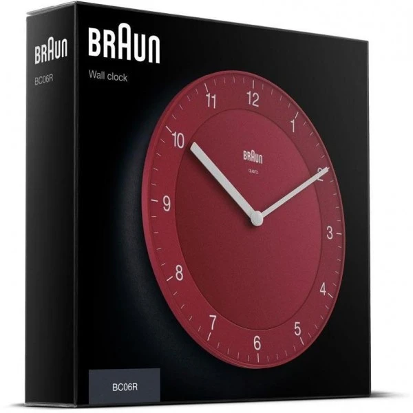 Braun BC06R Classic Analogue Red Wall Clock 5 Braun BC06R Classic Analogue Red Wall Clock - Image 3