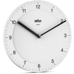 Braun BC06W Classic Analogue White Wall Clock