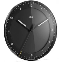 Braun BC17B Classic Large Analogue Black Wall Clock