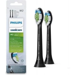 Philips HX6062/13 Sonicare W2 Optimal White 2 Pack Black Toothbrush Heads