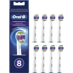 Oral B Oral-B EB18-8 3D White 8 Pack Toothbrush Heads