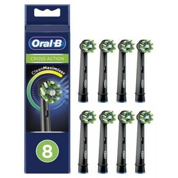 Oral B Oral-B EB50-8 CrossAction 8 Pack Black Toothbrush Heads 3 Oral B Oral-B EB50-8 CrossAction 8 Pack Black Toothbrush Heads