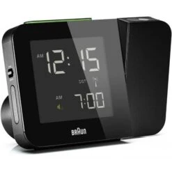 Braun BNC015BKUK-RC Black Digital Radio Controlled Projection Alarm Clock